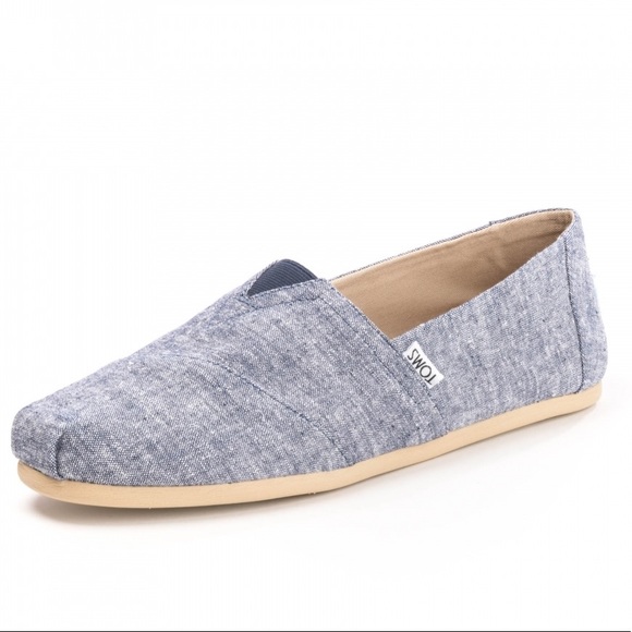 Toms Other - Toms Ortholite Classic Fit Navy Slub Chambray NEW